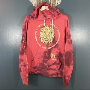 Harry Potter Unisex Red Tie Dye Gryffindor Hoodie Pullover Sweater Size M